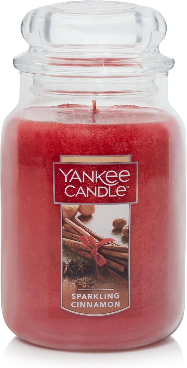 image:imageYankee Candle Sparkling Cinnamon Scented Classic 22oz Large Jar Single Wick Candle Over 110 Hours of Burn TimeSparkling Cinnamon