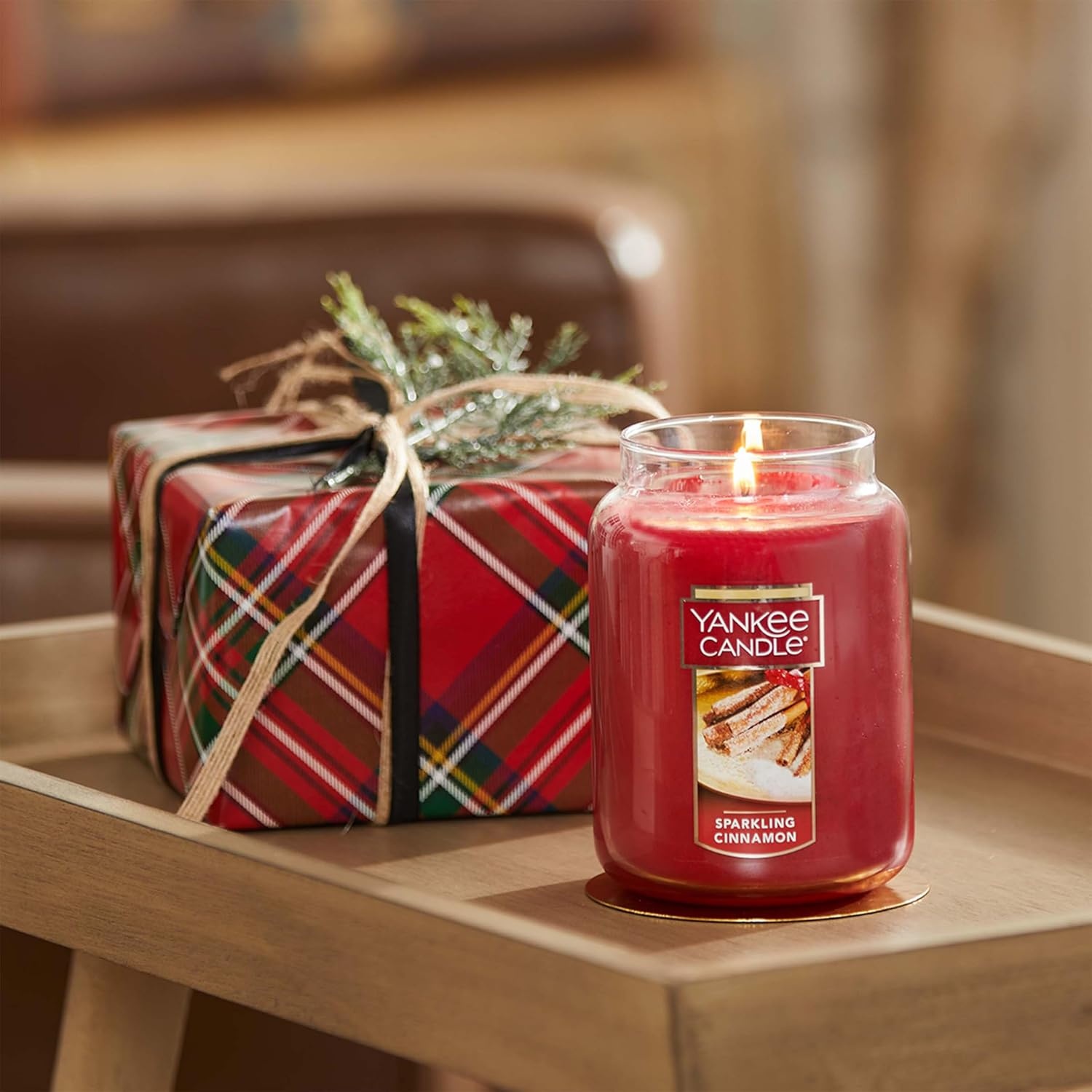 image:imageYankee Candle Sparkling Cinnamon Scented Classic 22oz Large Jar Single Wick Candle Over 110 Hours of Burn TimeSparkling Cinnamon
