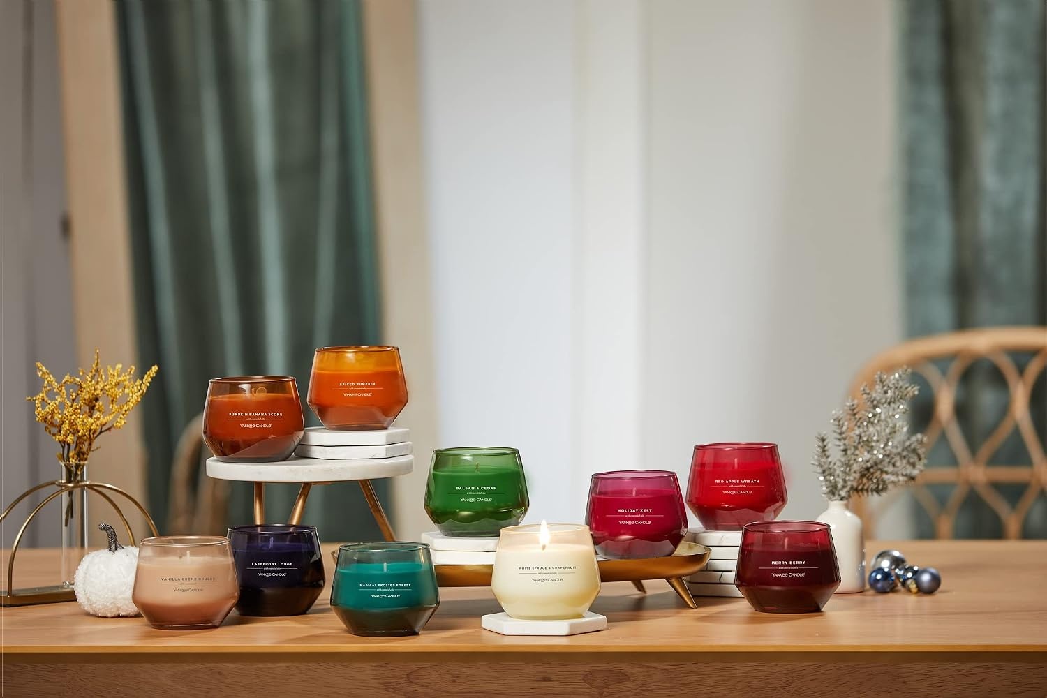 image:imageYankee Candle Studio Medium Candle Magical Frosted Forest 10 oz LongLasting EssentialOil Scented Soy Wax Blend Candle 4065 Hours of Burning Time