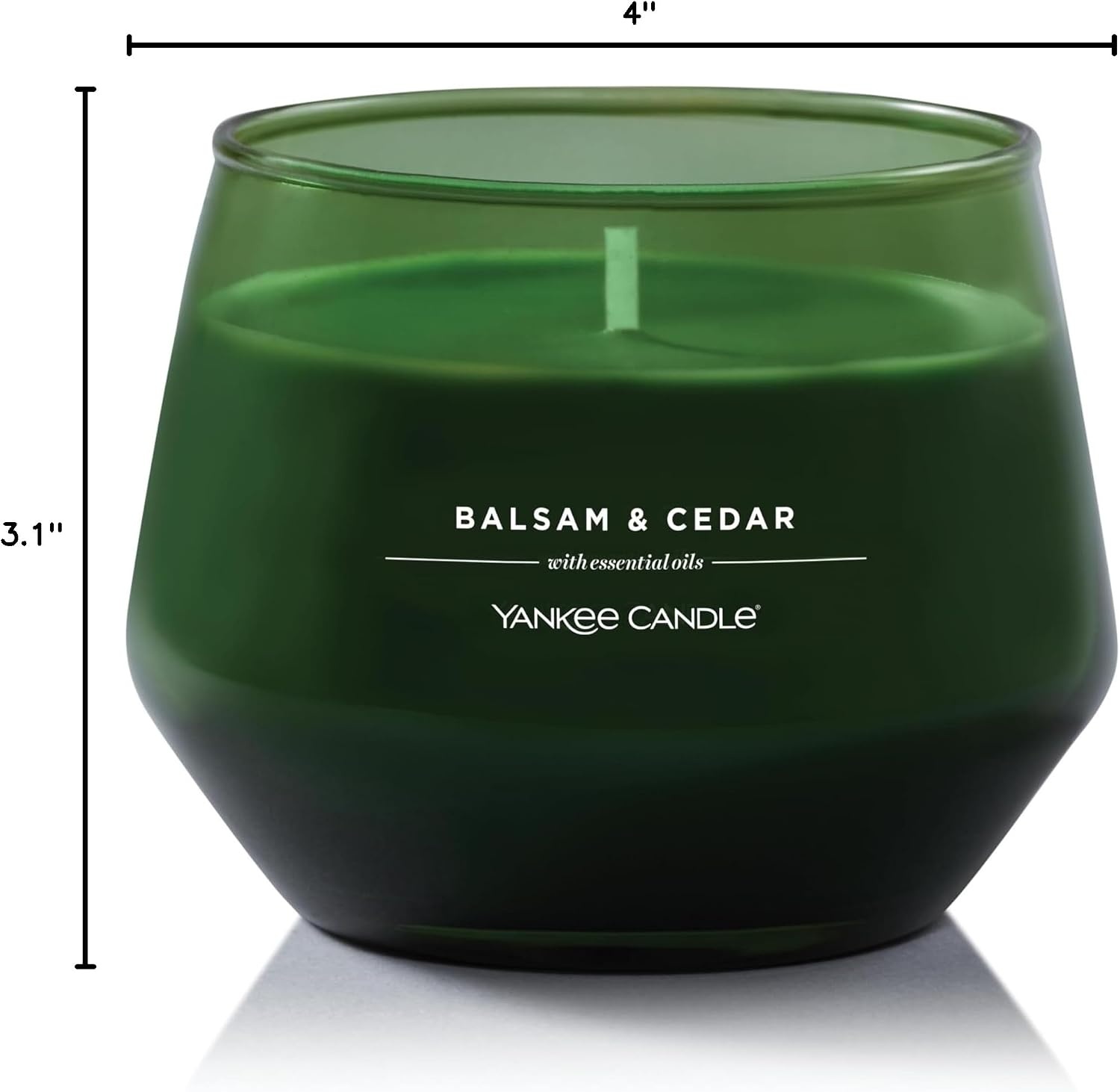 image:imageYankee Candle Studio Scented Candle Single Wick Jar Candle for Home Fragrance Premium Plant Wax Blend Long Lasting Burn Balsam amp Cedar Pack of 1Balsam Cedar