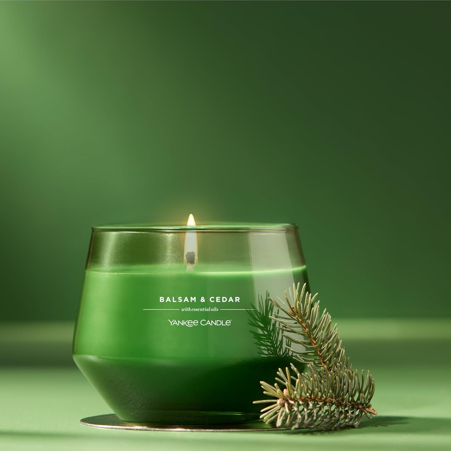 image:imageYankee Candle Studio Scented Candle Single Wick Jar Candle for Home Fragrance Premium Plant Wax Blend Long Lasting Burn Balsam amp Cedar Pack of 1Balsam Cedar