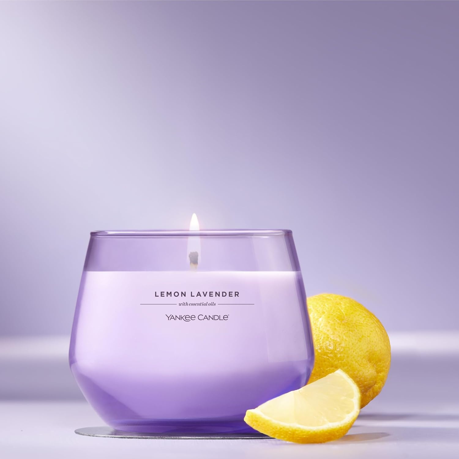 image:imageYankee Candle Studio Scented Candle Single Wick Jar Candle for Home Fragrance Premium Plant Wax Blend Long Lasting Burn Balsam amp Cedar Pack of 1Lemon Lavender