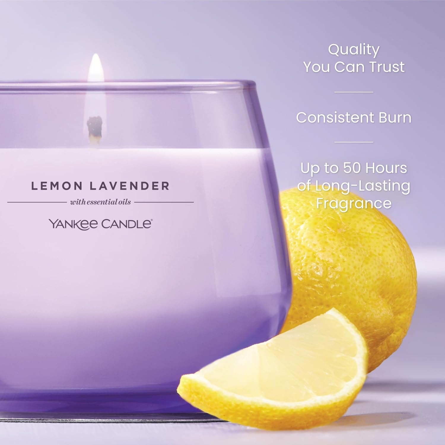 image:imageYankee Candle Studio Scented Candle Single Wick Jar Candle for Home Fragrance Premium Plant Wax Blend Long Lasting Burn Balsam amp Cedar Pack of 1Lemon Lavender