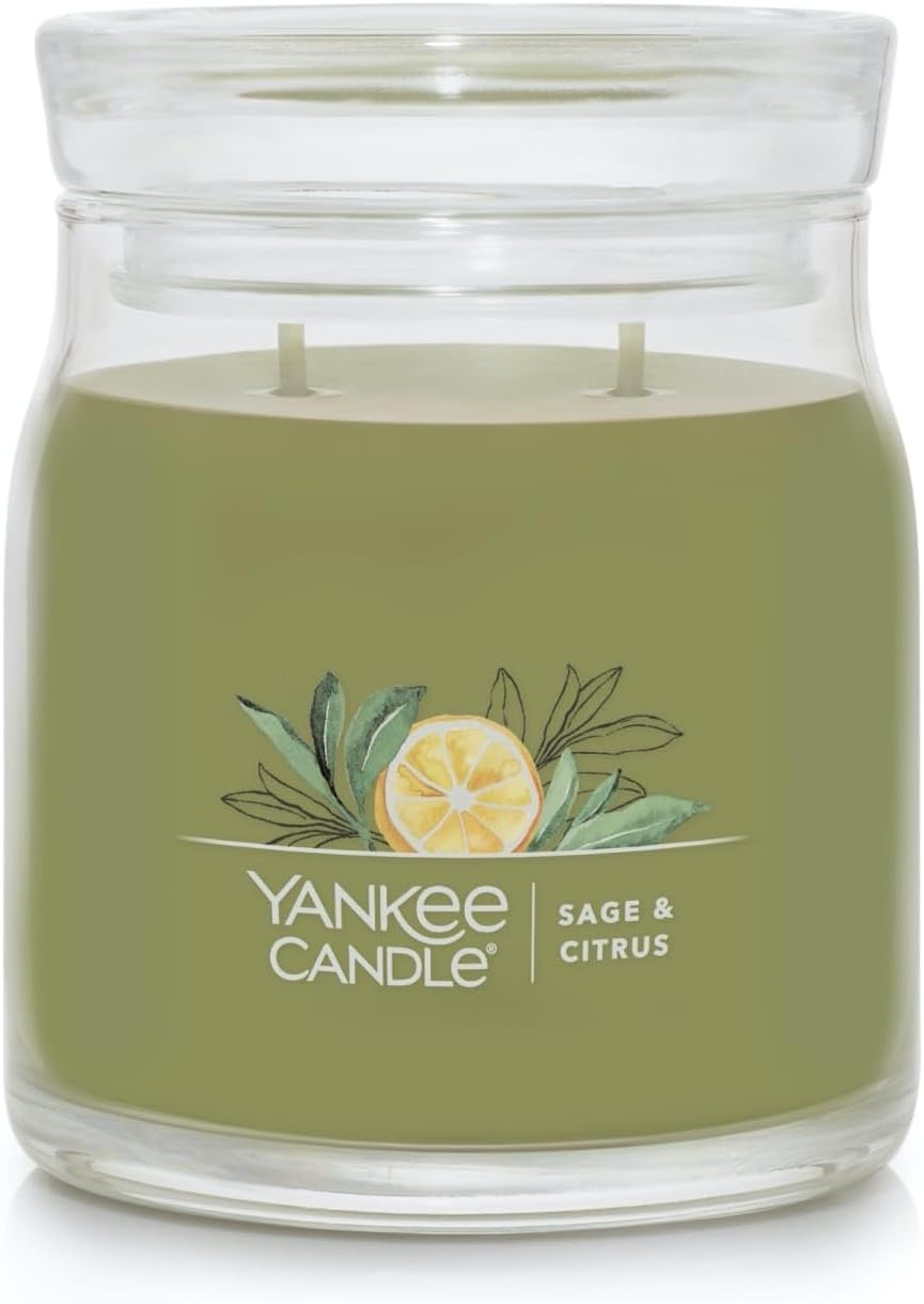 image:imageYankee Candle Studio Scented Candle Single Wick Jar Candle for Home Fragrance Premium Plant Wax Blend Long Lasting Burn Balsam amp Cedar Pack of 1Sage Citrus