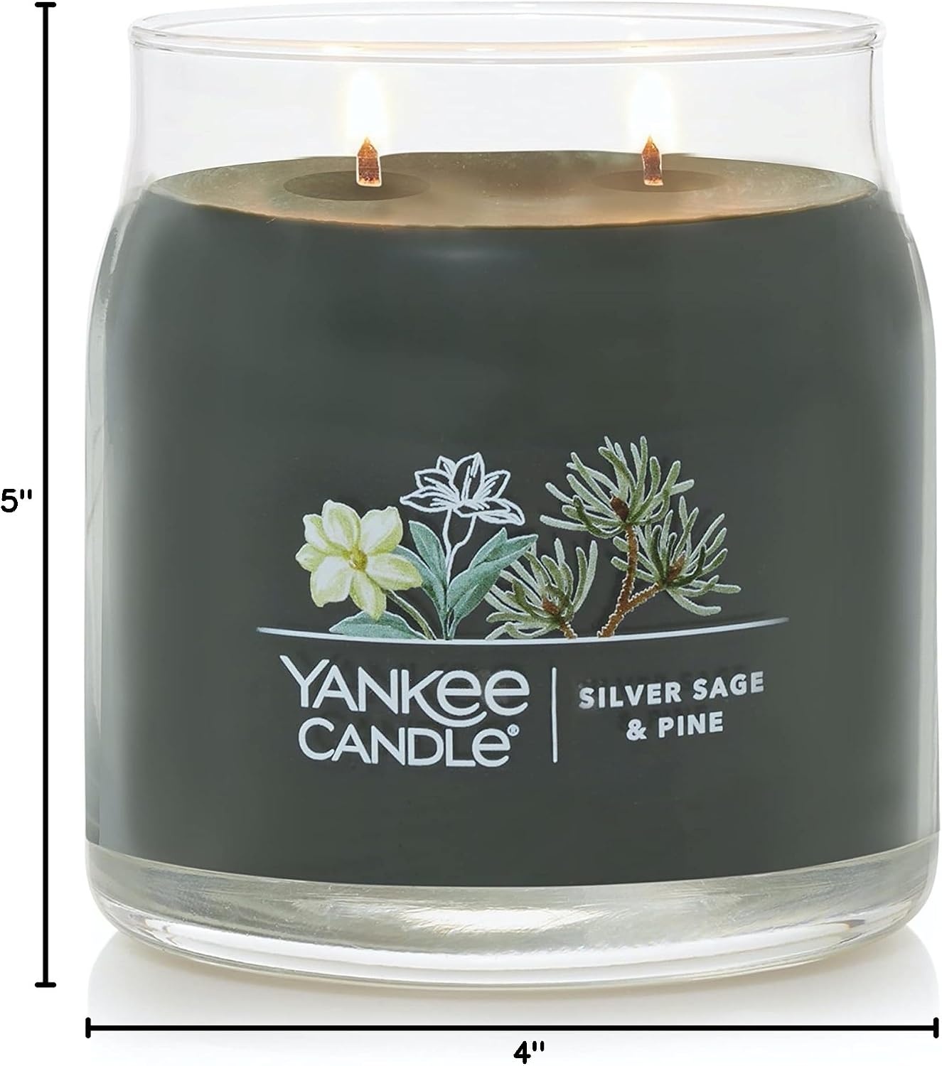image:imageYankee Candle Studio Scented Candle Single Wick Jar Candle for Home Fragrance Premium Plant Wax Blend Long Lasting Burn Dried Lavender amp Oak Pack of 1Silver Sage Pine