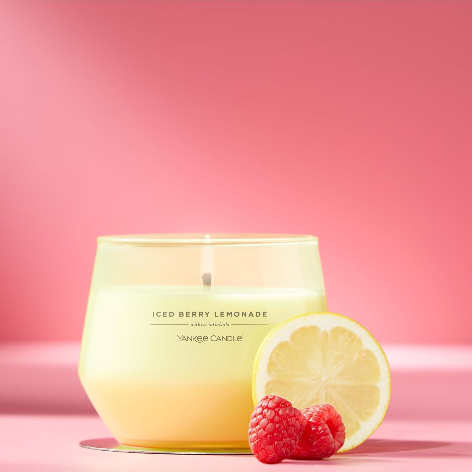 image:imageYankee Candle Studio Scented Candle Single Wick Jar Candle for Home Fragrance Premium Plant Wax Blend Long Lasting Burn Iced Berry Lemonade Pack of 1Iced Berry Lemonade