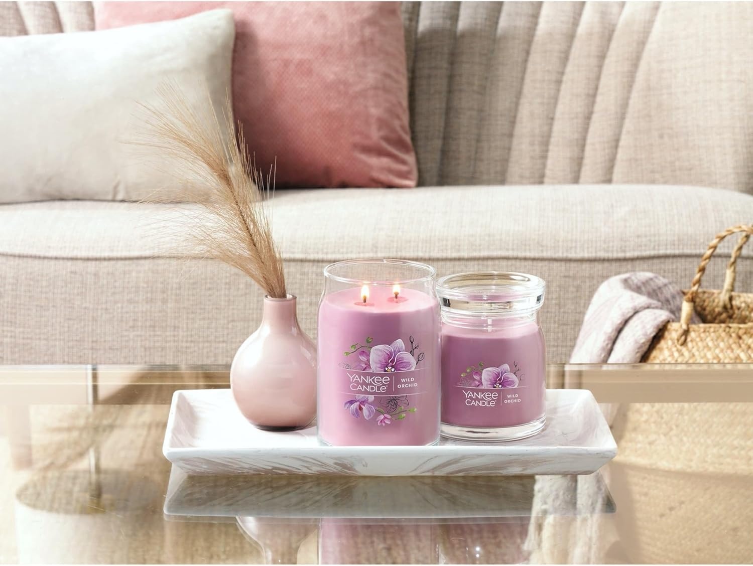 image:imageYankee Candle Studio Scented Candle Single Wick Jar Candle for Home Fragrance Premium Plant Wax Blend Long Lasting Burn Warm Luxe Cashmere Pack of 1Floral