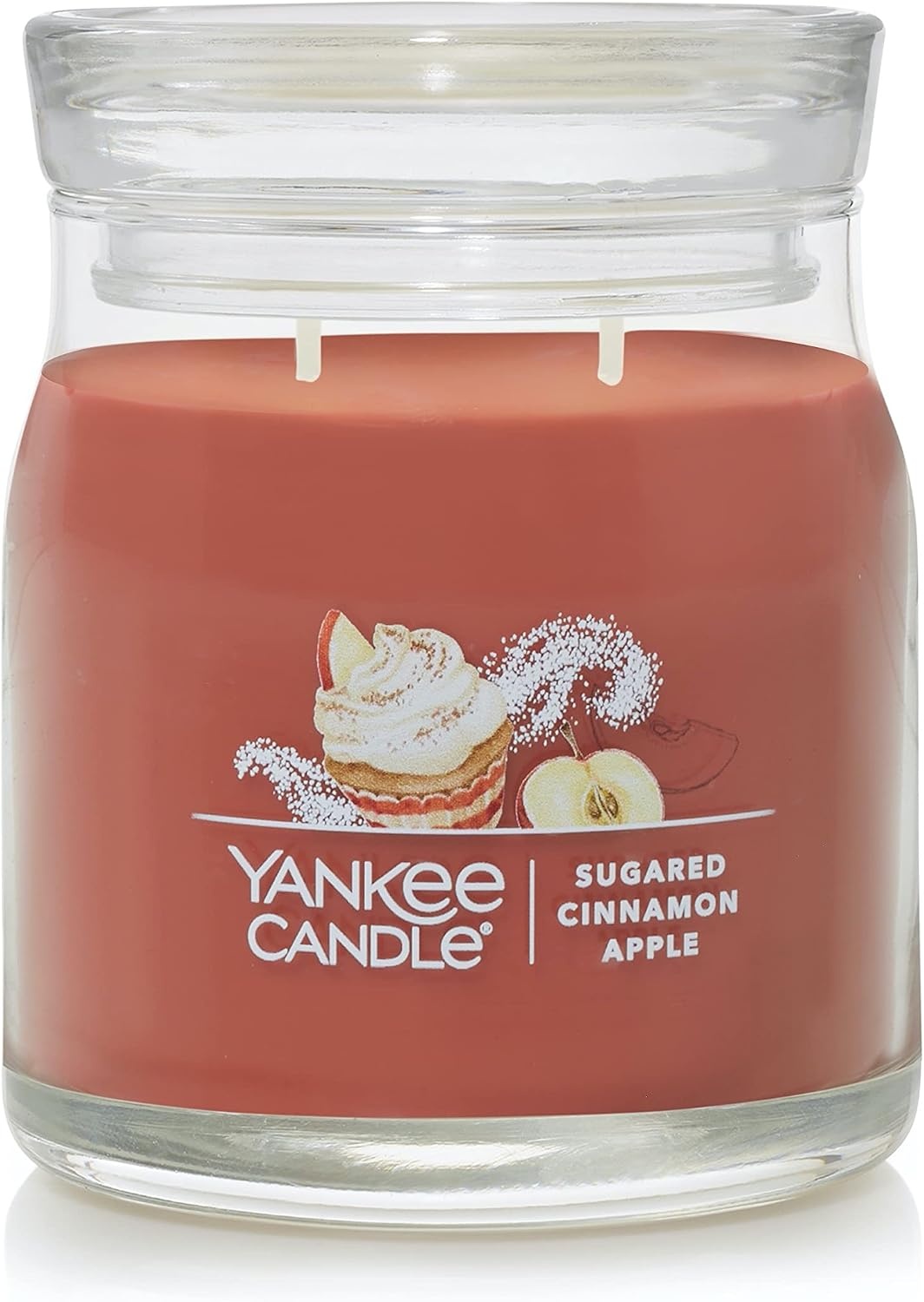 image:imageYankee Candle Studio Scented Candle with up to 50 Hour Burn Time Premium Plant Wax Blend for Consistent Burn 10 oz Jar Candle with Room Filling Fragrance Red Apple Wreath Pack of 1Fruit