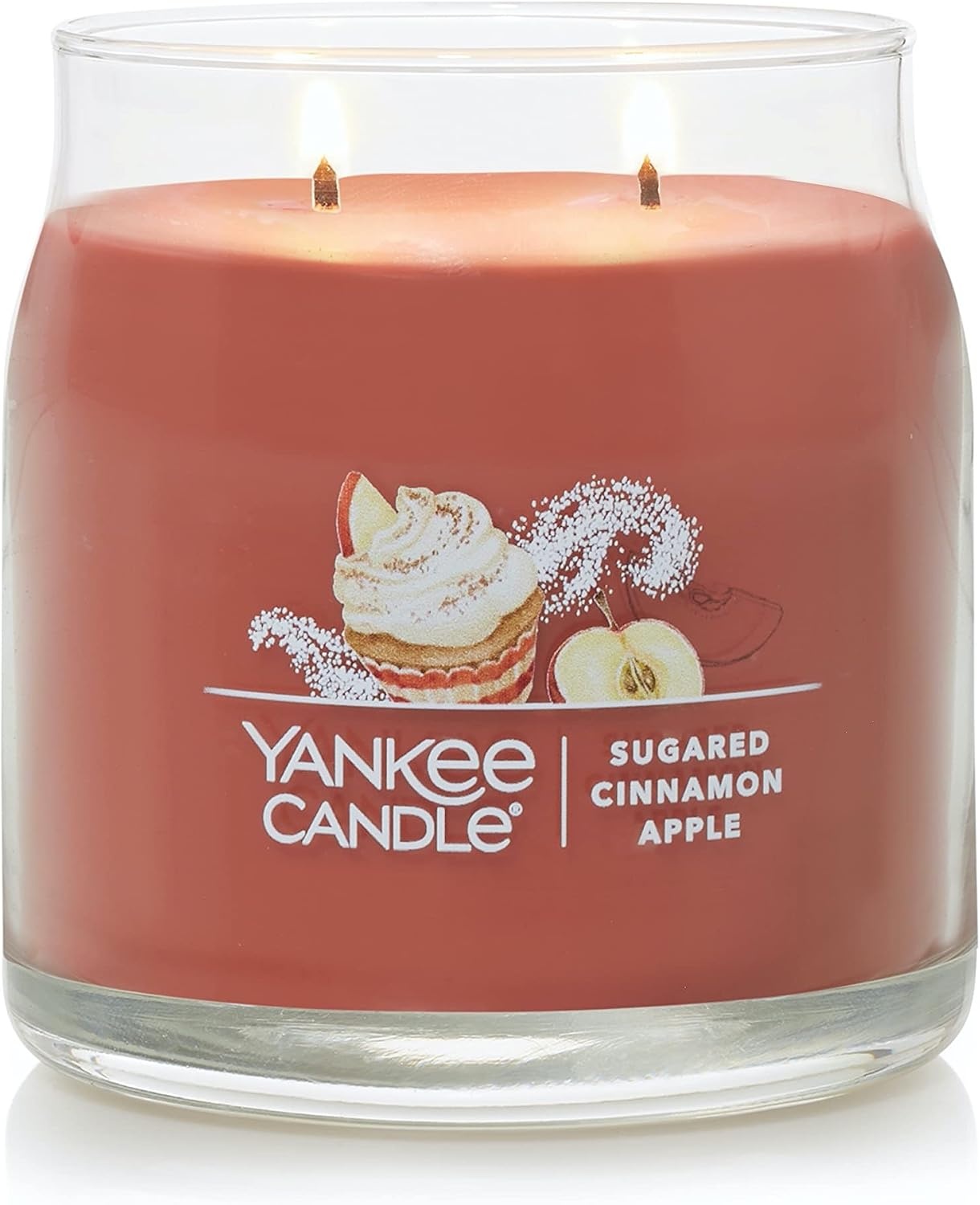 image:imageYankee Candle Studio Scented Candle with up to 50 Hour Burn Time Premium Plant Wax Blend for Consistent Burn 10 oz Jar Candle with Room Filling Fragrance Red Apple Wreath Pack of 1Fruit