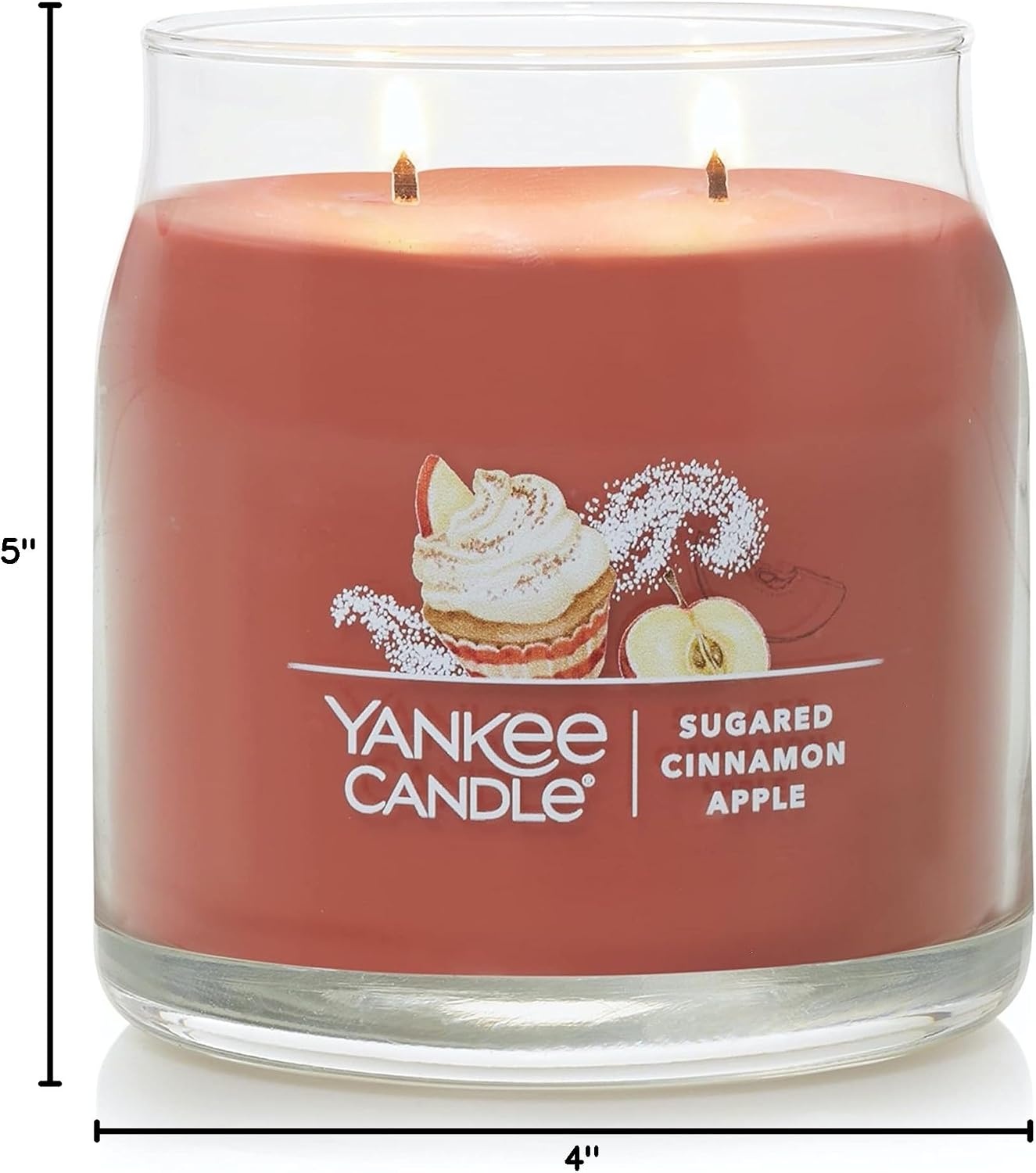 image:imageYankee Candle Studio Scented Candle with up to 50 Hour Burn Time Premium Plant Wax Blend for Consistent Burn 10 oz Jar Candle with Room Filling Fragrance Red Apple Wreath Pack of 1Fruit