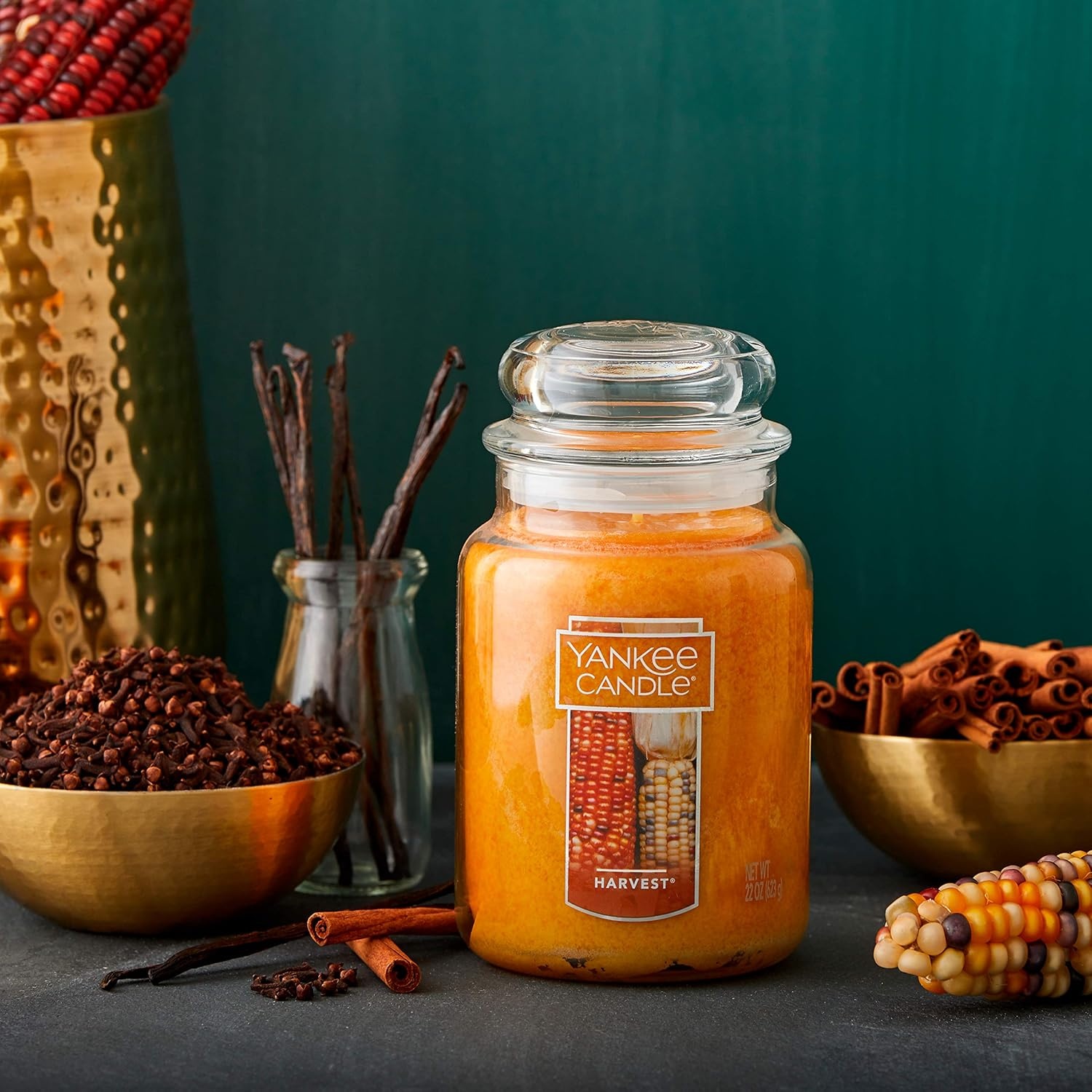 image:imageYankee Candle Sugared Cinnamon Apple Scented Classic 22oz Large Jar Single Wick Aromatherapy Candle Over 110 Hours of Burn Time Perfect for Fall and Autumn Home DcorSpice