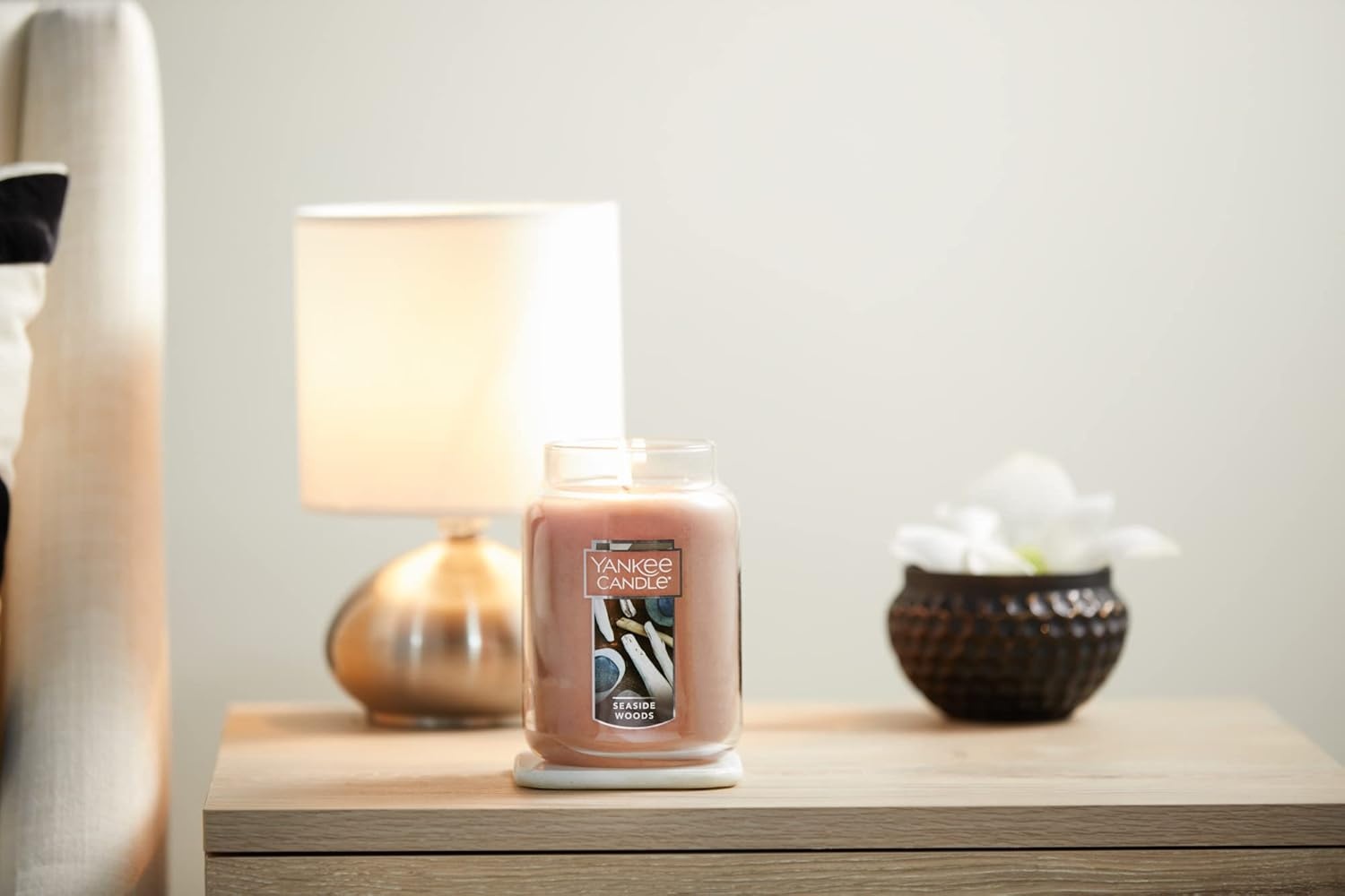 image:imageYankee Candle Sun amp Sand Scented Classic 22oz Large Jar Single Wick Candle Over 110 Hours of Burn TimeSeaside Woods