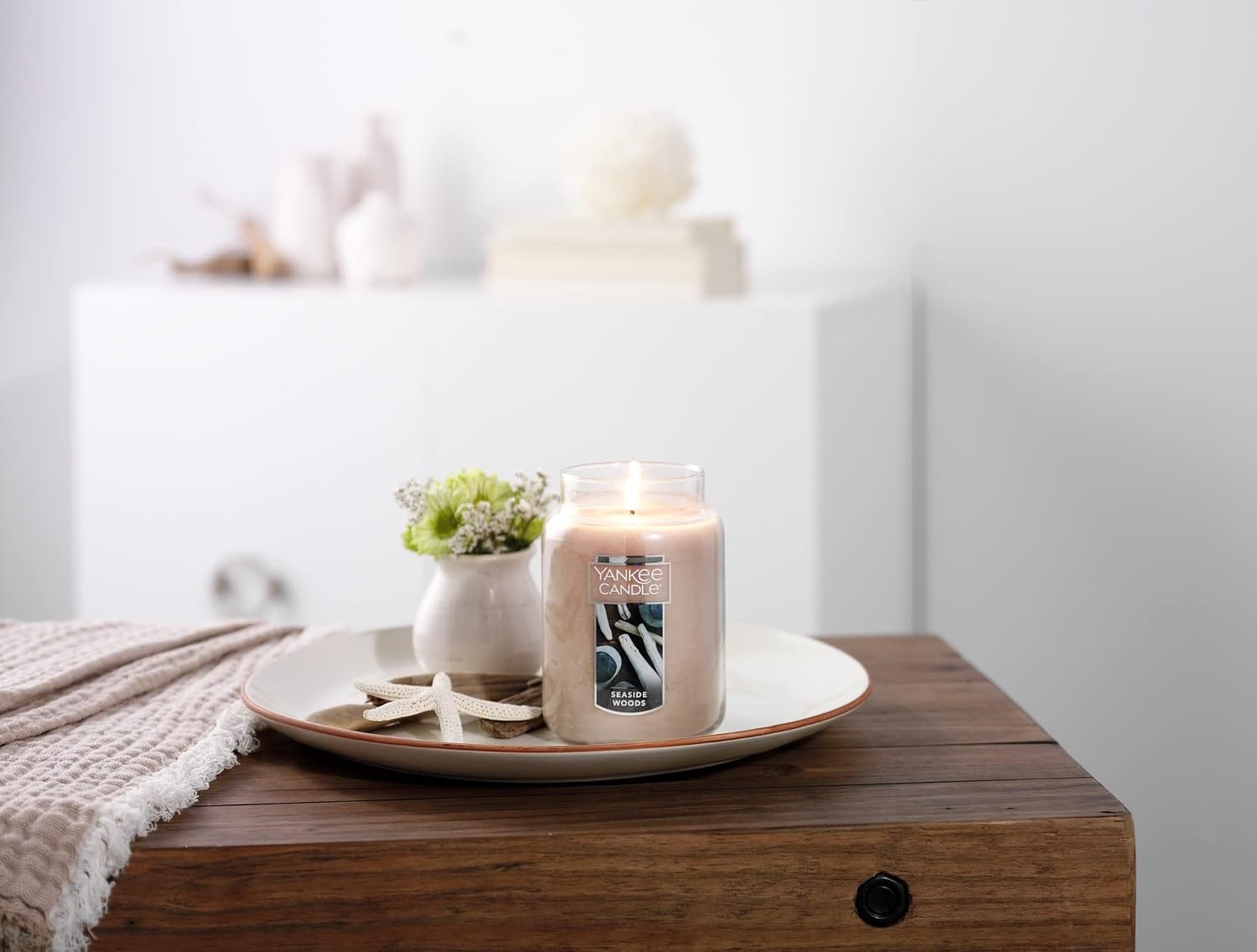 image:imageYankee Candle Sun amp Sand Scented Classic 22oz Large Jar Single Wick Candle Over 110 Hours of Burn TimeSeaside Woods
