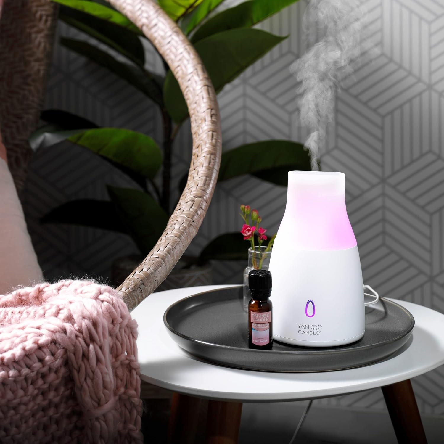 image:imageYankee Candle Ultrasonic Aroma Diffuser Essential Oil Diffuser with 10 Color Lights Great for Aroma Therapy Up to 4 Hours of Continuous Mist05 Fl Oz Pack of 1