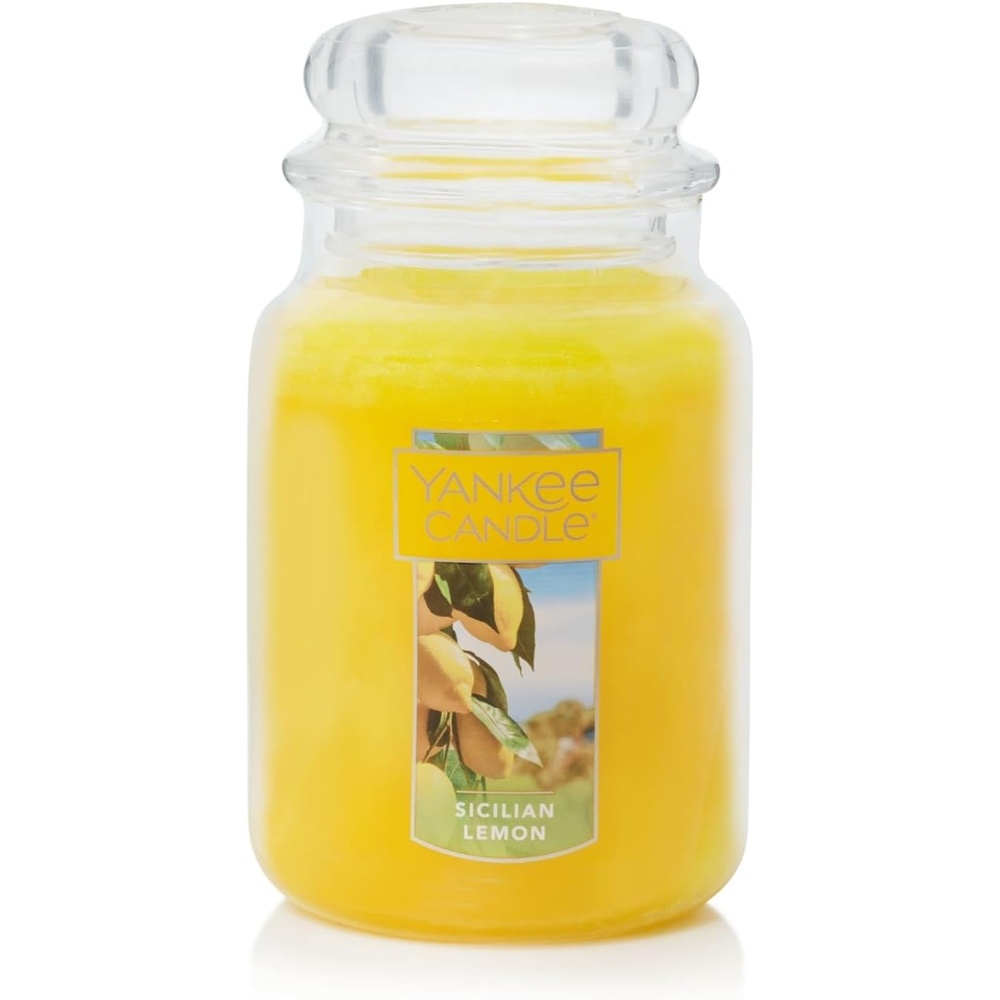 image:imageYankee Candle Black Cherry Scented Classic 22oz Large Jar Single Wick Candle Over 110 Hours of Burn Time Ideal for Home Dcor and GiftingSicilian Lemon
