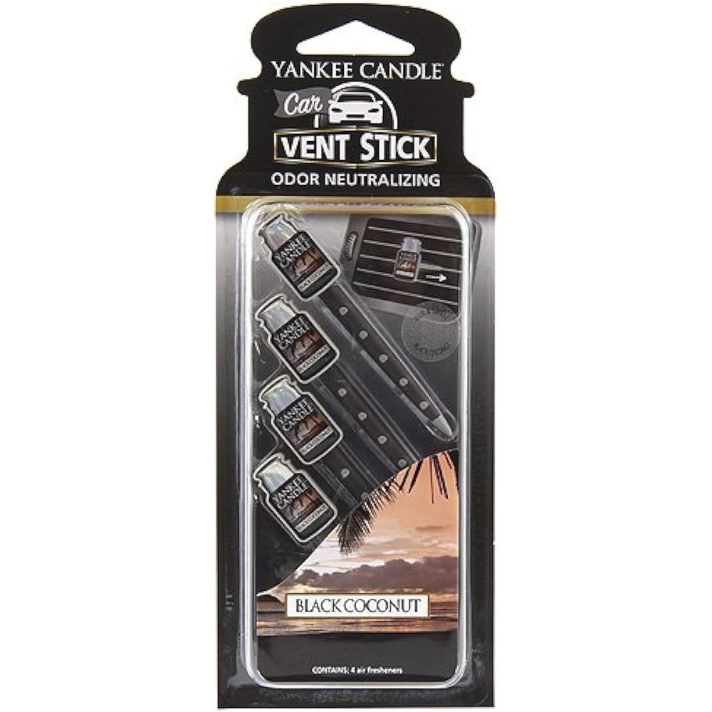 image:imageYankee Candle Car Air Fresheners Car Vent Stick Bahama Breeze Scented Includes 4 Odor Neutralizing Sticks Each Lasts Up To 2 WeeksCar Vent Stick 1 Count Pack of 1