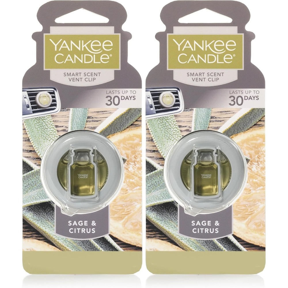 image:imageYankee Candle Car Air Fresheners Car Vent Stick Bahama Breeze Scented Includes 4 Odor Neutralizing Sticks Each Lasts Up To 2 WeeksSmart Scent Vent Clip 1 Count Pack of 2