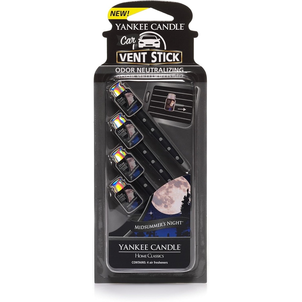 image:imageYankee Candle Car Air Fresheners Car Vent Stick MidSummers Night Scented Includes 4 Odor Neutralizing Sticks Each Lasts Up To 2 Weeks1 Count Pack of 1