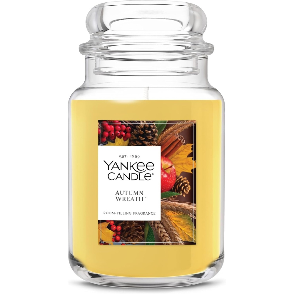 image:imageYankee Candle Home Sweet Home Scented Candle 22oz Large Jar Up to 150 Hour Burn Time GiftableAutumn Wreath