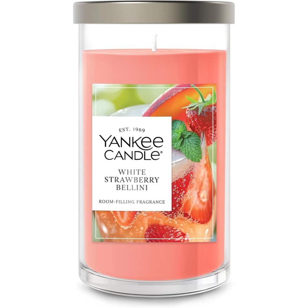 image:imageYankee Candle Iced Berry Lemonade Scented Candle 20oz Classic 2Wick Tumbler with up to 80 Hour Burn TimeWhite Strawberry Bellini