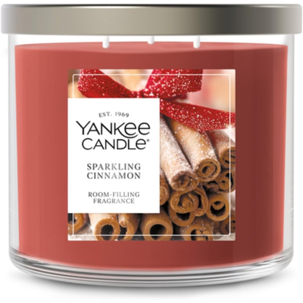 image:imageYankee Candle Large Tumbler Scented Candle with up to 80 Hour Burn Time Premium Plant Wax Blend for Consistent Burn 20 oz Tumbler Candle with Room Filling Fragrance Balsam amp CedarSparkling Cinnamon