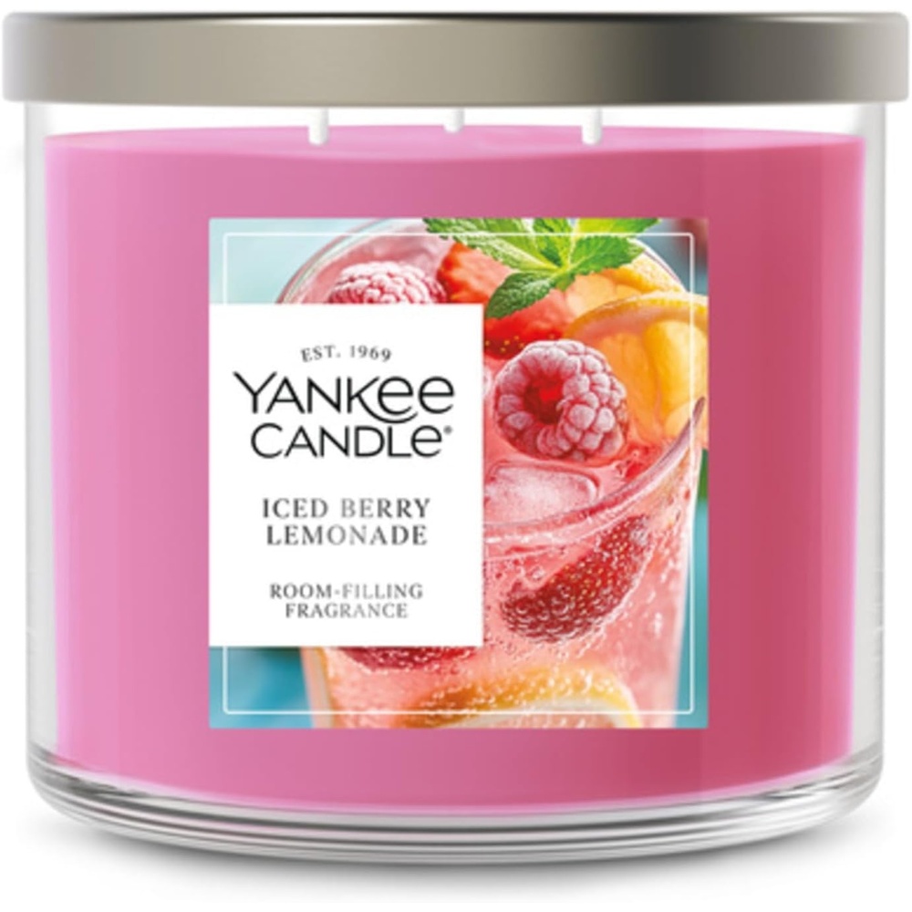 image:imageYankee Candle Large Tumbler Scented Candle with up to 80 Hour Burn Time Premium Plant Wax Blend for Consistent Burn 20 oz Tumbler Candle with Room Filling Fragrance Tangerine amp VanillaIced Berry Lemonade