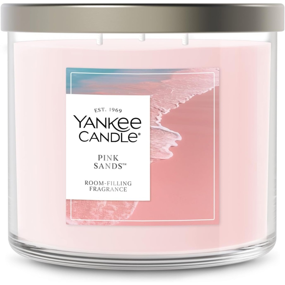 image:imageYankee Candle Large Tumbler Scented Candle with up to 80 Hour Burn Time Premium Plant Wax Blend for Consistent Burn 20 oz Tumbler Candle with Room Filling Fragrance Coconut BeachPink Sands