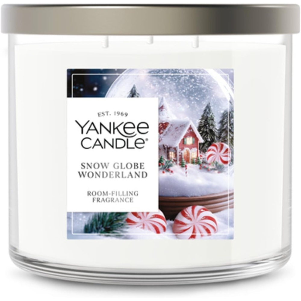 image:imageYankee Candle Large Tumbler Scented Candle with up to 80 Hour Burn Time Premium Plant Wax Blend for Consistent Burn 20 oz Tumbler Candle with Room Filling Fragrance Balsam amp CedarSnow Globe Wonderland