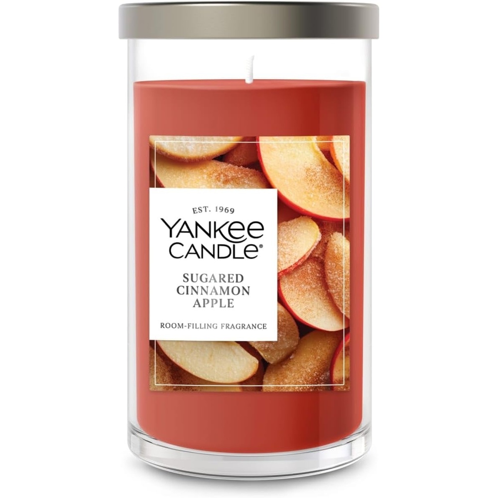 image:imageYankee Candle Large Tumbler Scented Candle with up to 80 Hour Burn Time Premium Plant Wax Blend for Consistent Burn 20 oz Tumbler Candle with Room Filling Fragrance Sugared Cinnamon AppleSugared Cinnamon Apple