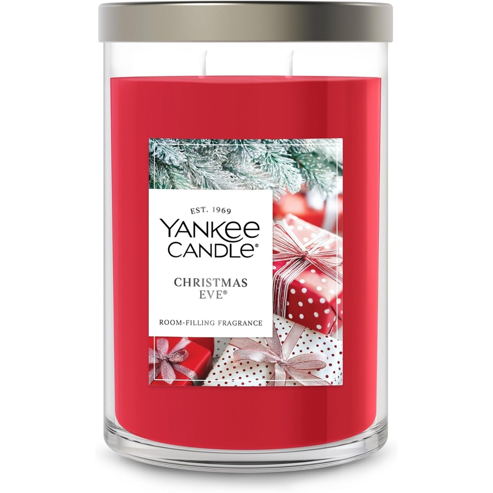 image:imageYankee Candle Large Tumbler Scented Candle with up to 80 Hour Burn Time Premium Plant Wax Blend for Consistent Burn 20 oz Tumbler Candle with Room Filling Fragrance Christmas EveChristmas Eve