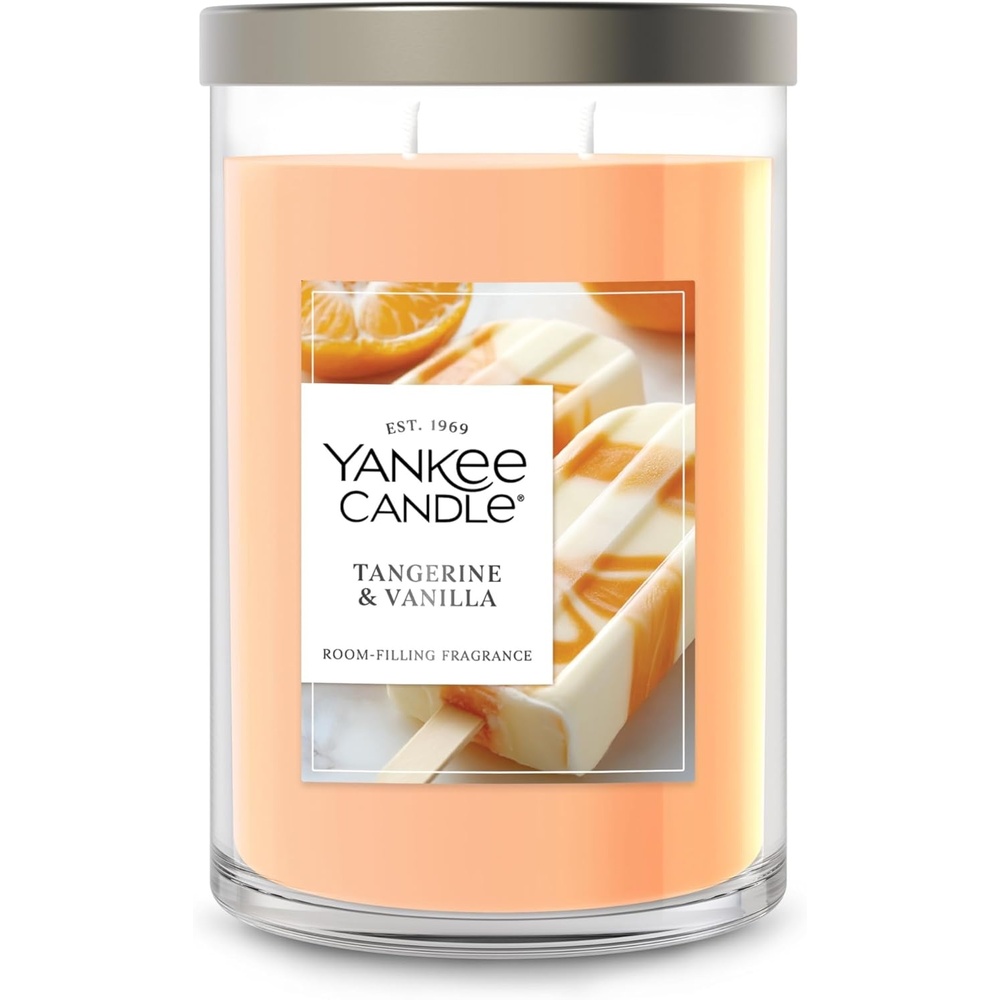 image:imageYankee Candle Large Tumbler Scented Candle with up to 80 Hour Burn Time Premium Plant Wax Blend for Consistent Burn 20 oz Tumbler Candle with Room Filling Fragrance Tangerine amp VanillaTangerine Vanilla