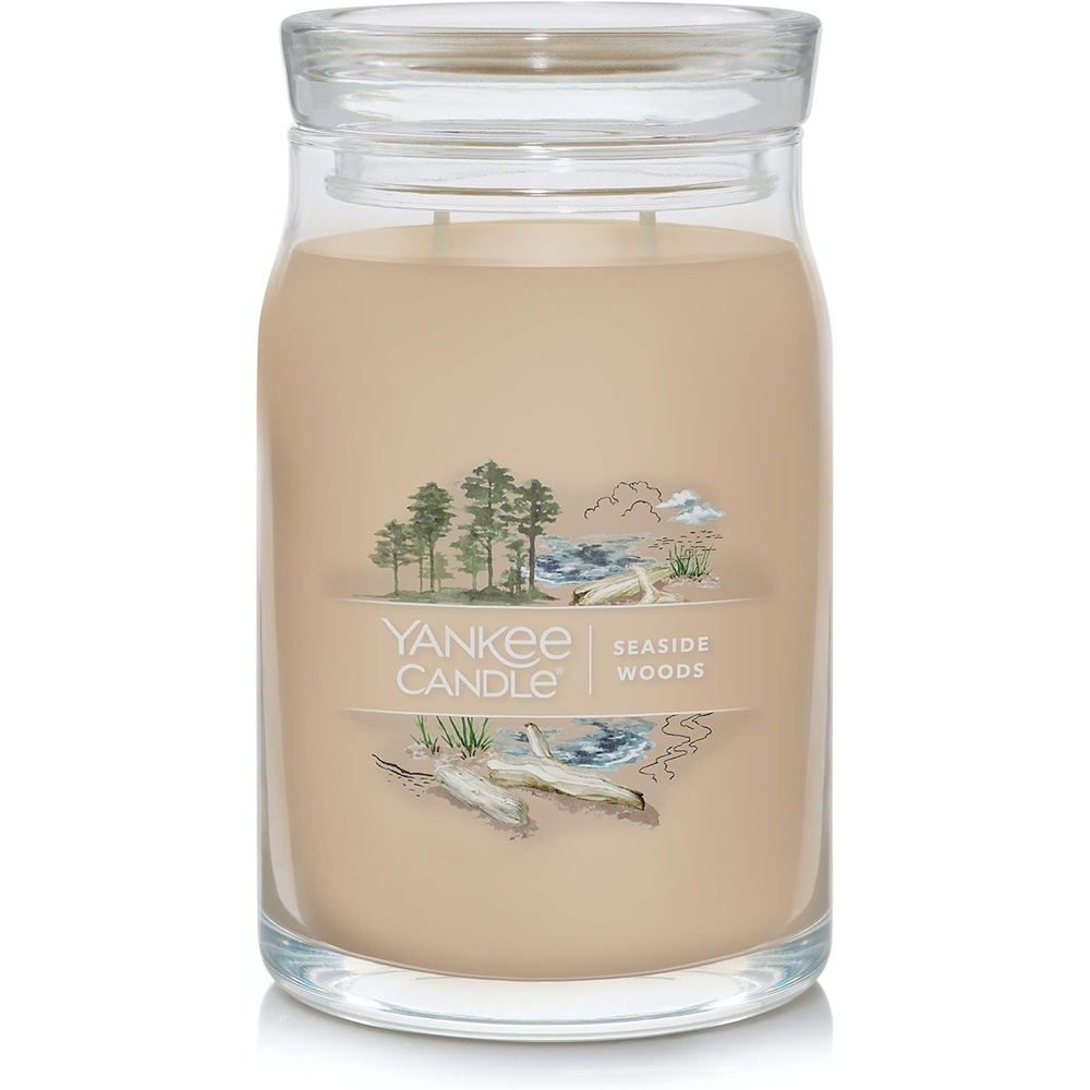 image:imageYankee Candle Mediterranean Breeze Scented Classic 22oz Large Jar Single Wick Candle Over 110 Hours of Burn Time ParaffinGrade WaxSeaside Woods