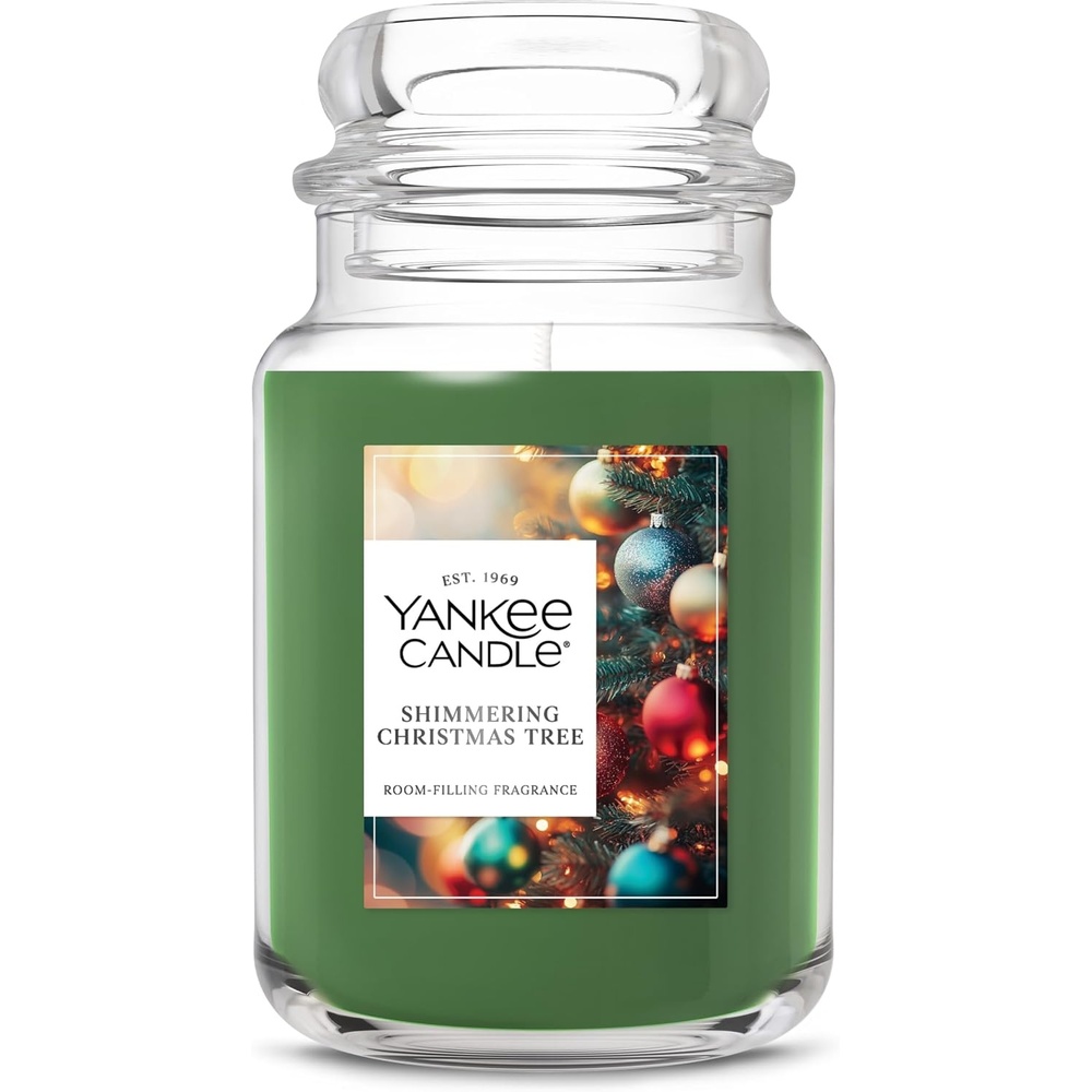 image:imageYankee Candle Mistletoe Christmas Scented Candle 22oz Large Jar with up to 150 Hour Burn Time GiftableShimmering Christmas Tree