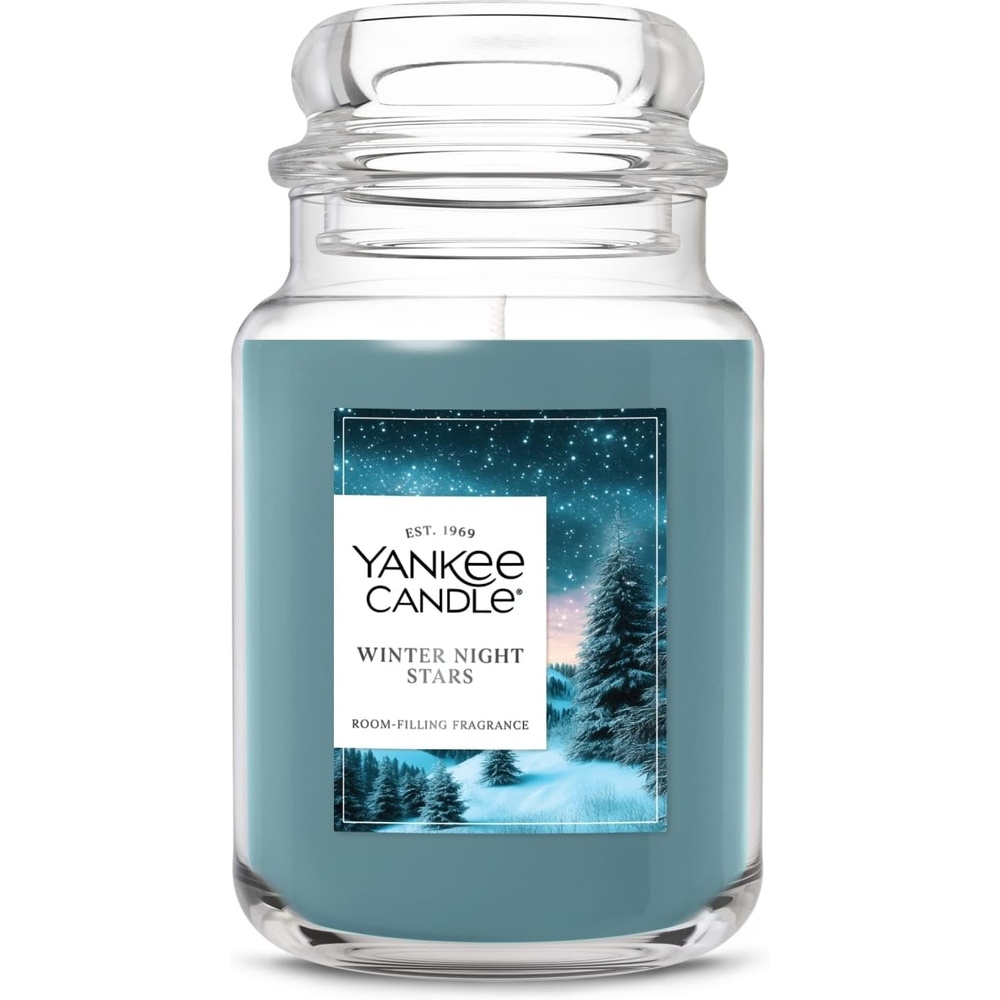 image:imageYankee Candle Mistletoe Christmas Scented Candle 22oz Large Jar with up to 150 Hour Burn Time GiftableWinter Night Stars
