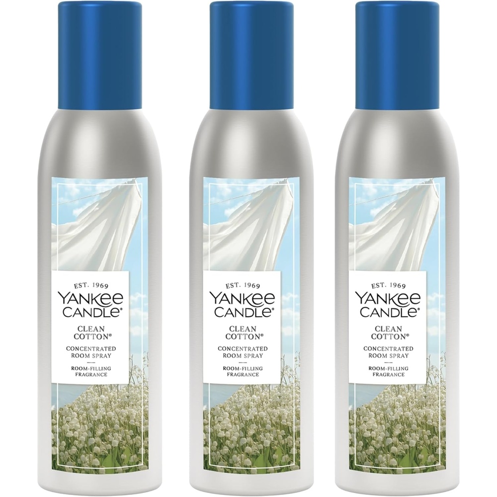 image:imageYankee Candle Room Spray Mystery Box 4 Pack Assorted Scents Long Lasting Home amp Car Air Freshener Odor Eliminator Room Deodorizer 15 oz Each 4 Sprays TotalClean Cotton