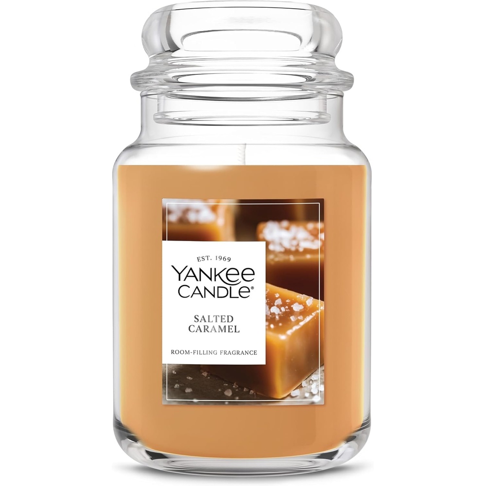 image:imageYankee Candle Salted Caramel Scented Candle 22oz Large Jar Up to 150 Hour Burn Time GiftableSalted Caramel