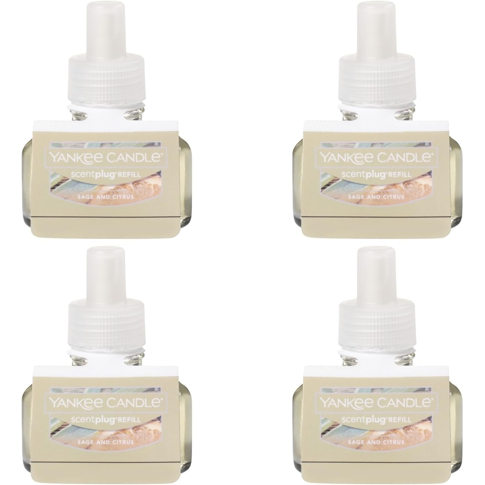 image:imageYankee Candle ScentPlug Refill for Plug in Air Fresheners Scented Oil Refills Long Lasting Home Fragrance Apple Pumpkin Pack of 4Sage  Citrus