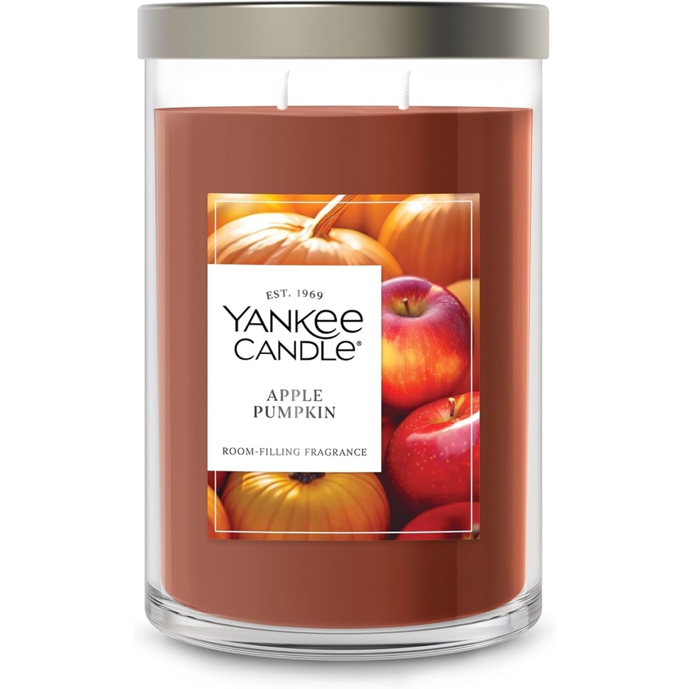 image:imageYankee Candle Signature Large Tumbler Candle Cinnamon Stick Scented Candle 20 oz 2Wick Premium Plant Wax Blend Over 60 Hours Burn TimeApple Pumpkin