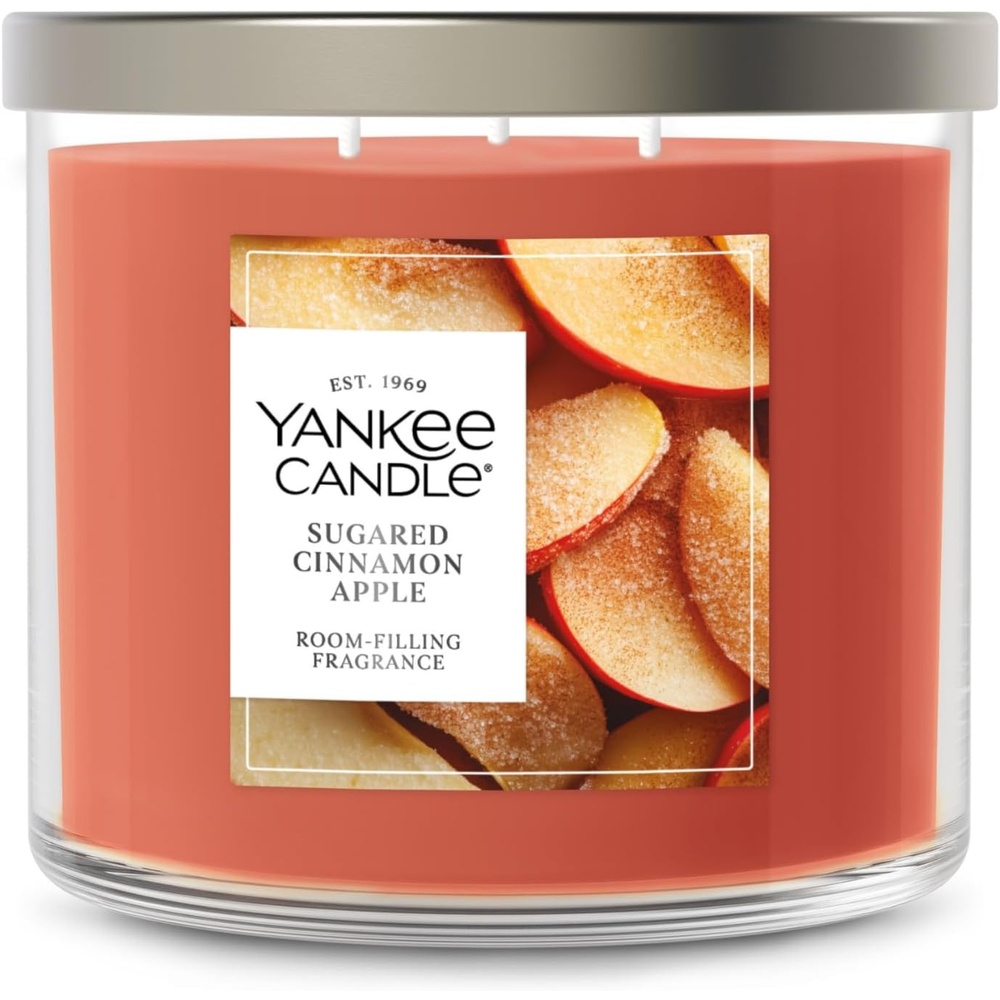 image:imageYankee Candle Signature Large Tumbler Candle Cinnamon Stick Scented Candle 20 oz 2Wick Premium Plant Wax Blend Over 60 Hours Burn TimeSugared Cinnamon Apple