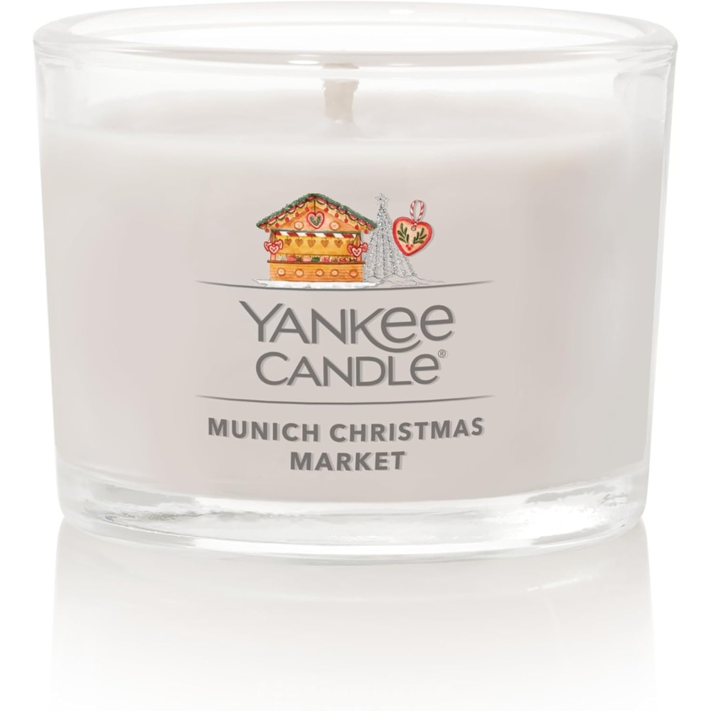 image:imageYankee Candle Signature Votive Mini Candle Jar Spiced Pumpkin Scent Natural Soy Wax Blend Candle with Natural Fiber Wick 13 OZ Glass Jar Pack of 12Munich Christmas Market