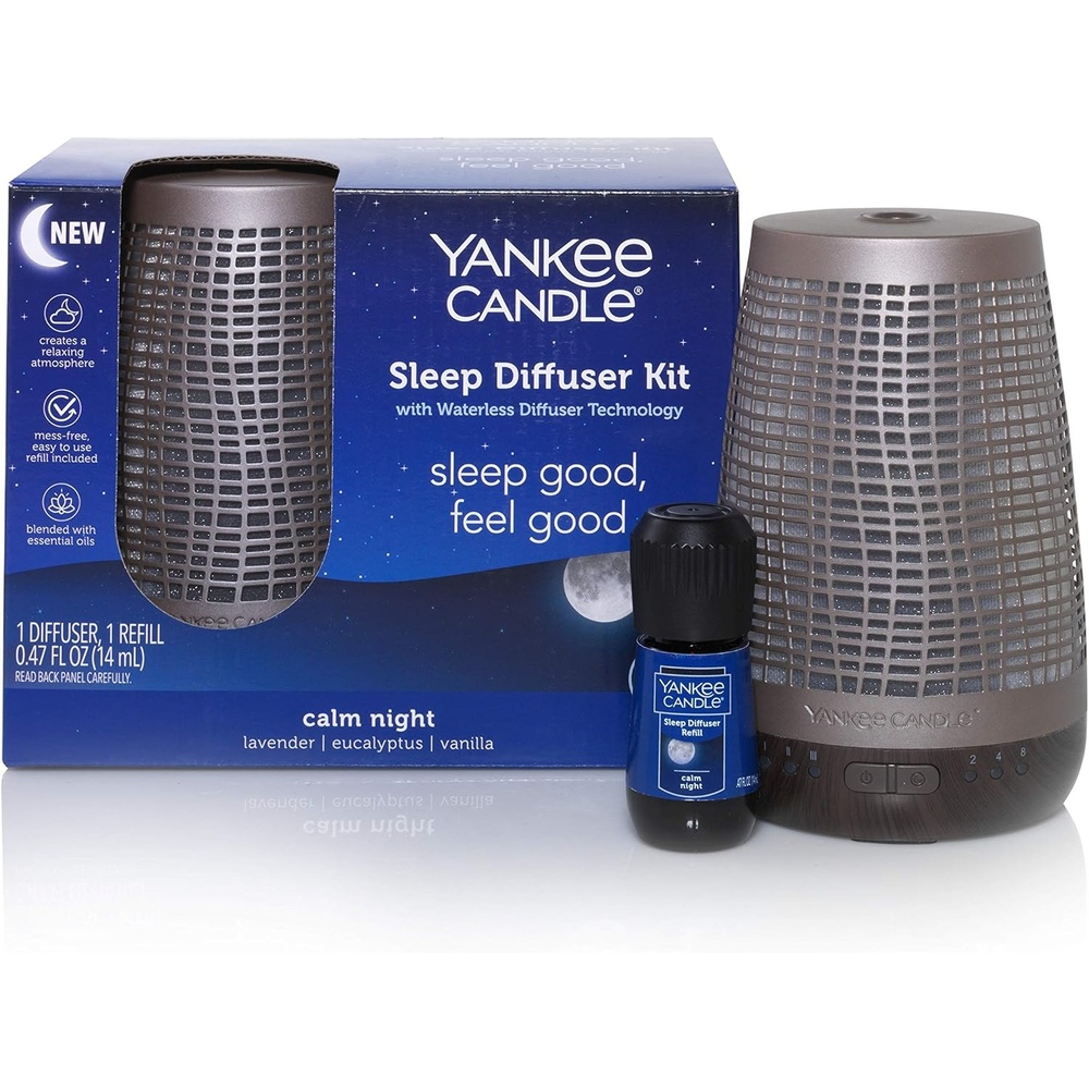 image:imageYankee Candle Sleep Diffuser Kit Bronze Includes Diffuser for Essential Oils and Calm Night Fragrance Oil Refill Up to 30 Nights of Relaxing FragranceBronze Weave