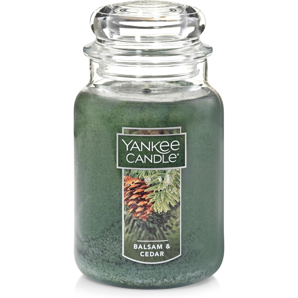 image:imageYankee Candle Sparkling Cinnamon Scented Classic 22oz Large Jar Single Wick Candle Over 110 Hours of Burn TimeBalsam Cedar