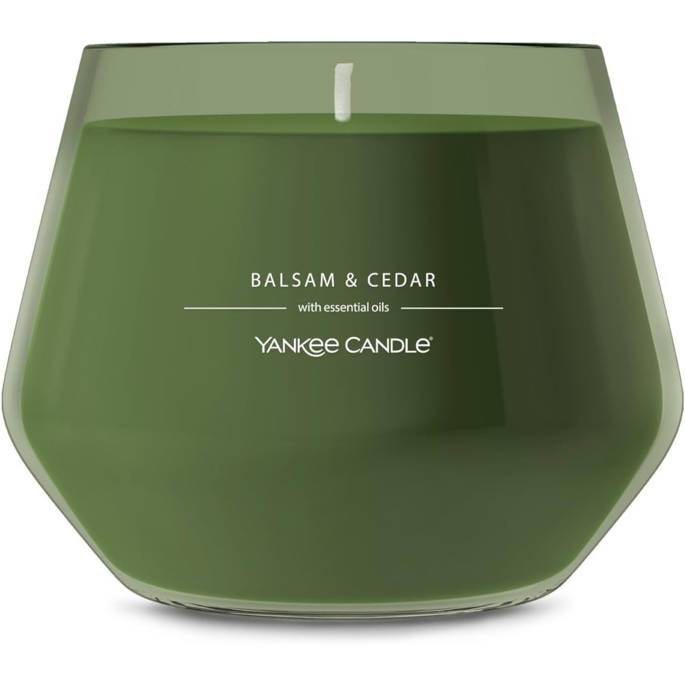 image:imageYankee Candle Studio Scented Candle Single Wick Jar Candle for Home Fragrance Premium Plant Wax Blend Long Lasting Burn Balsam amp Cedar Pack of 1Balsam  Cedar