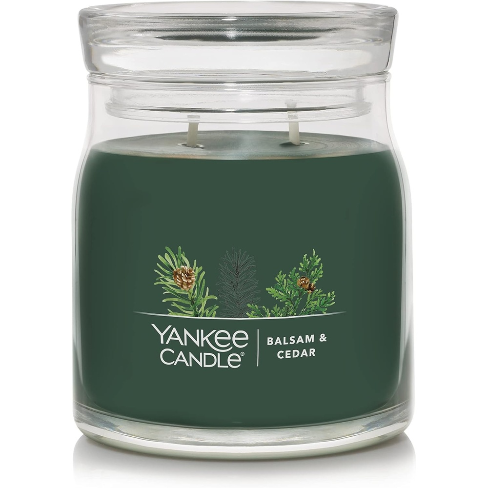 image:imageYankee Candle Studio Scented Candle Single Wick Jar Candle for Home Fragrance Premium Plant Wax Blend Long Lasting Burn Dried Lavender amp Oak Pack of 1Balsam Cedar