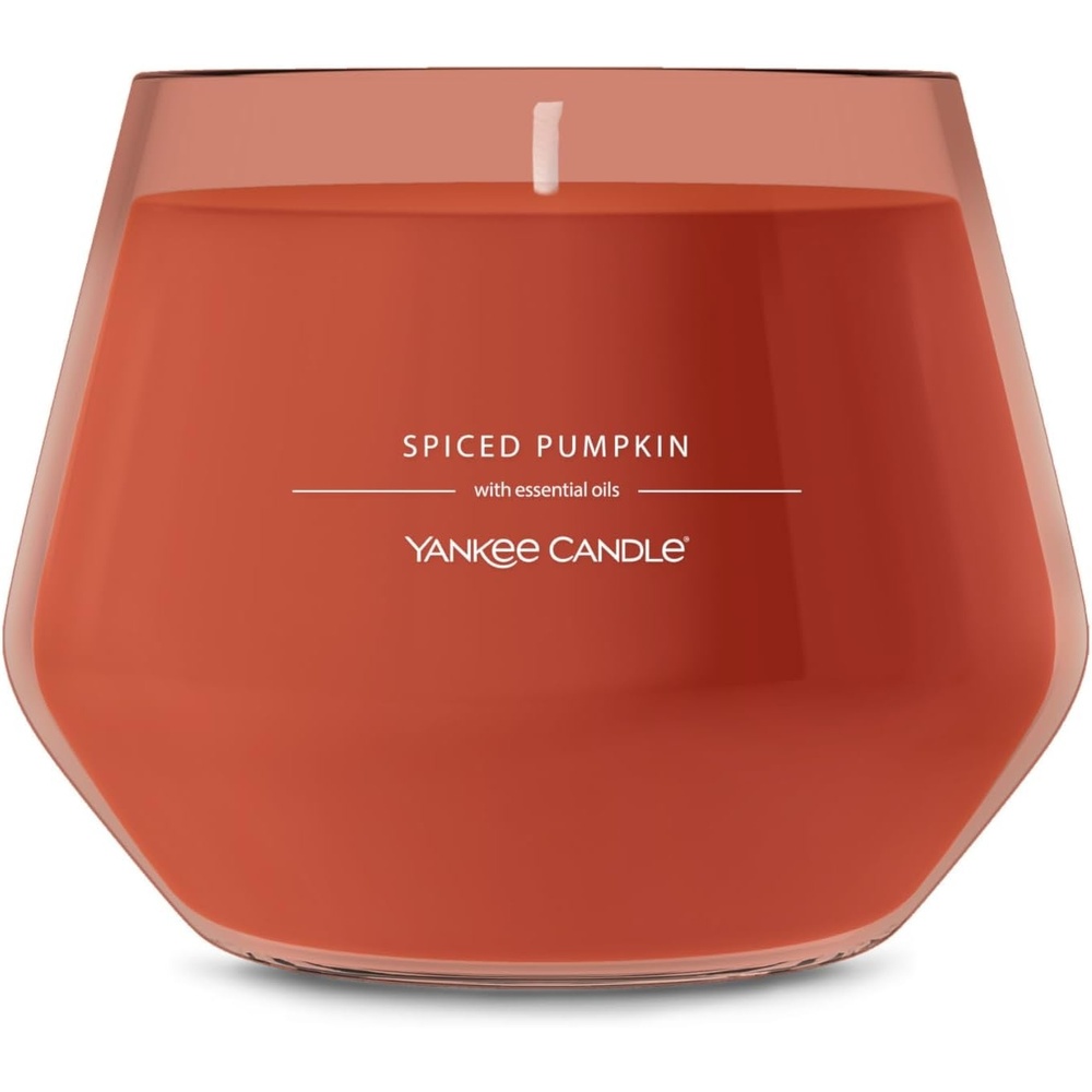 image:imageYankee Candle Studio Scented Candle Single Wick Jar Candle for Home Fragrance Premium Plant Wax Blend Long Lasting Burn Spiced Pumpkin Pack of 1