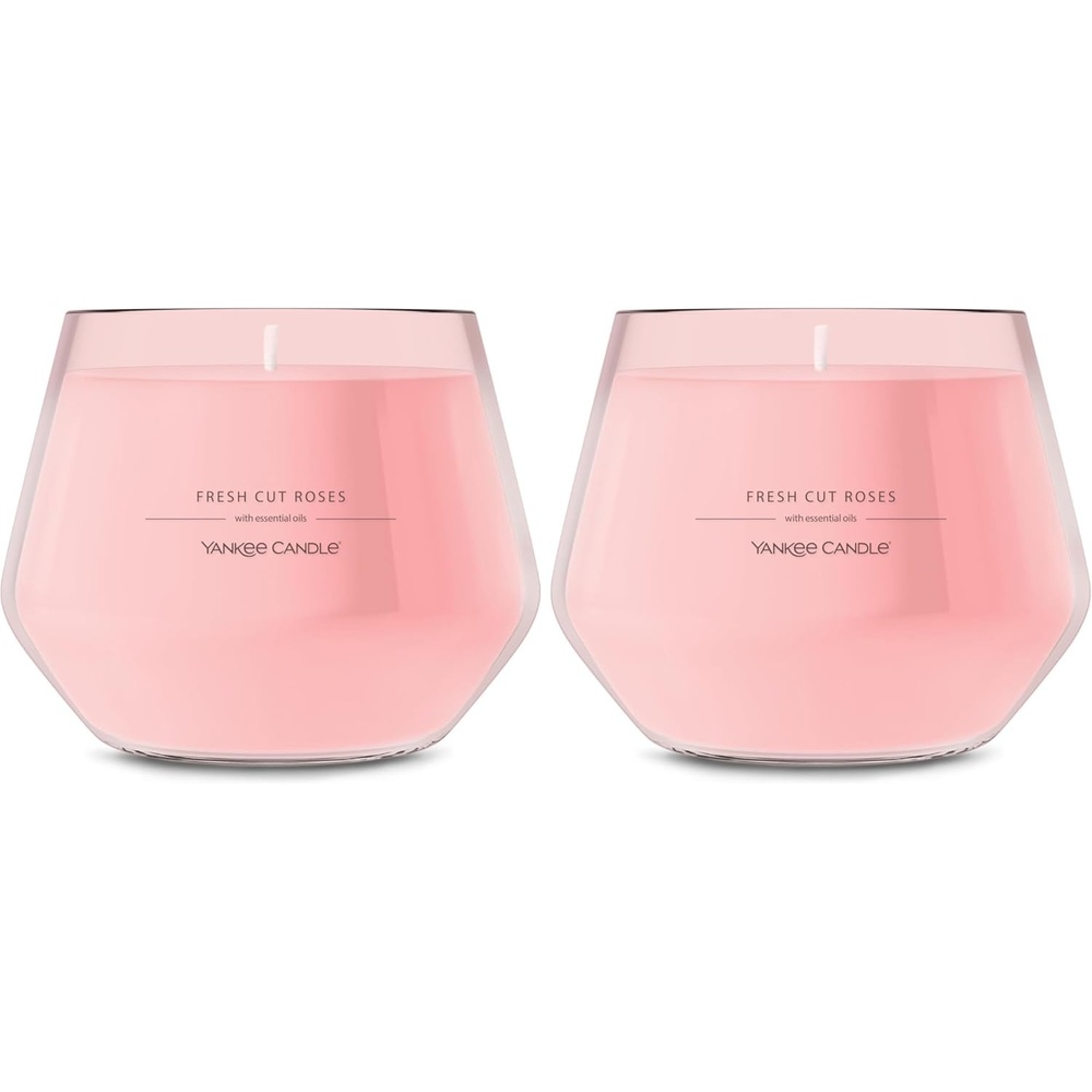 image:imageYankee Candle Studio Scented Candle Single Wick Jar Candle for Home Fragrance Premium Plant Wax Blend Long Lasting Burn Warm Luxe Cashmere Pack of 1Fresh Cut Roses