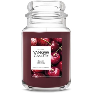 Yankee Candle Black Cherry Scented Candle, 22oz Large Jar with up to 150 Hour Burn Time, Giftable(Black Cherry)