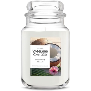 Yankee Candle Black Cherry Scented Candle, 22oz Large Jar with up to 150 Hour Burn Time, Giftable(Coconut Beach)