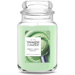 Yankee Candle Black Cherry Scented Candle, 22oz Large Jar with up to 150 Hour Burn Time, Giftable(Green Apple Sorbet)