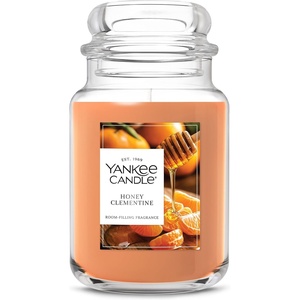 Yankee Candle Black Cherry Scented Candle, 22oz Large Jar with up to 150 Hour Burn Time, Giftable(Honey Clementine)